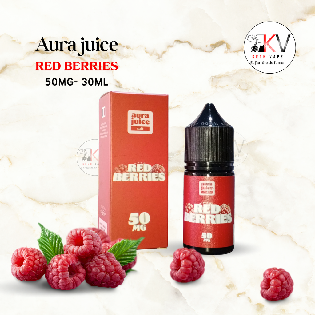 Aura Juice 50mg 30ml – salt de nicotine – saveur Red Berries