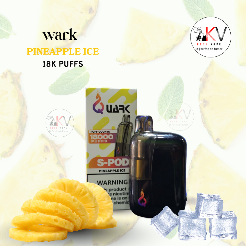 quark S-Pod 18 000 puffs Pineapple Ice – vape jetable saveur ananas glacé