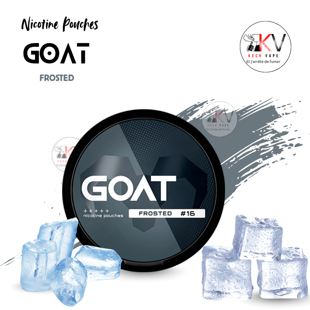 GOAT nicotine pouches FROSTED – snus sans tabac - KECHVAPE