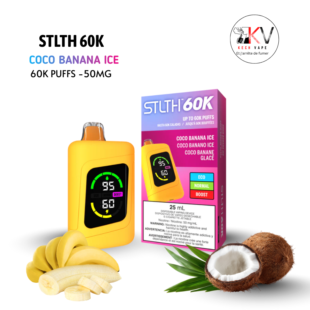 STLTH 60K Cigarette lectronique jetable 60K PUFFS | Vente au Maroc KECHVAPE STLTH 60K Cigarette lectronique jetable 60K PUFFS | Vente au Maroc KECHVAPE