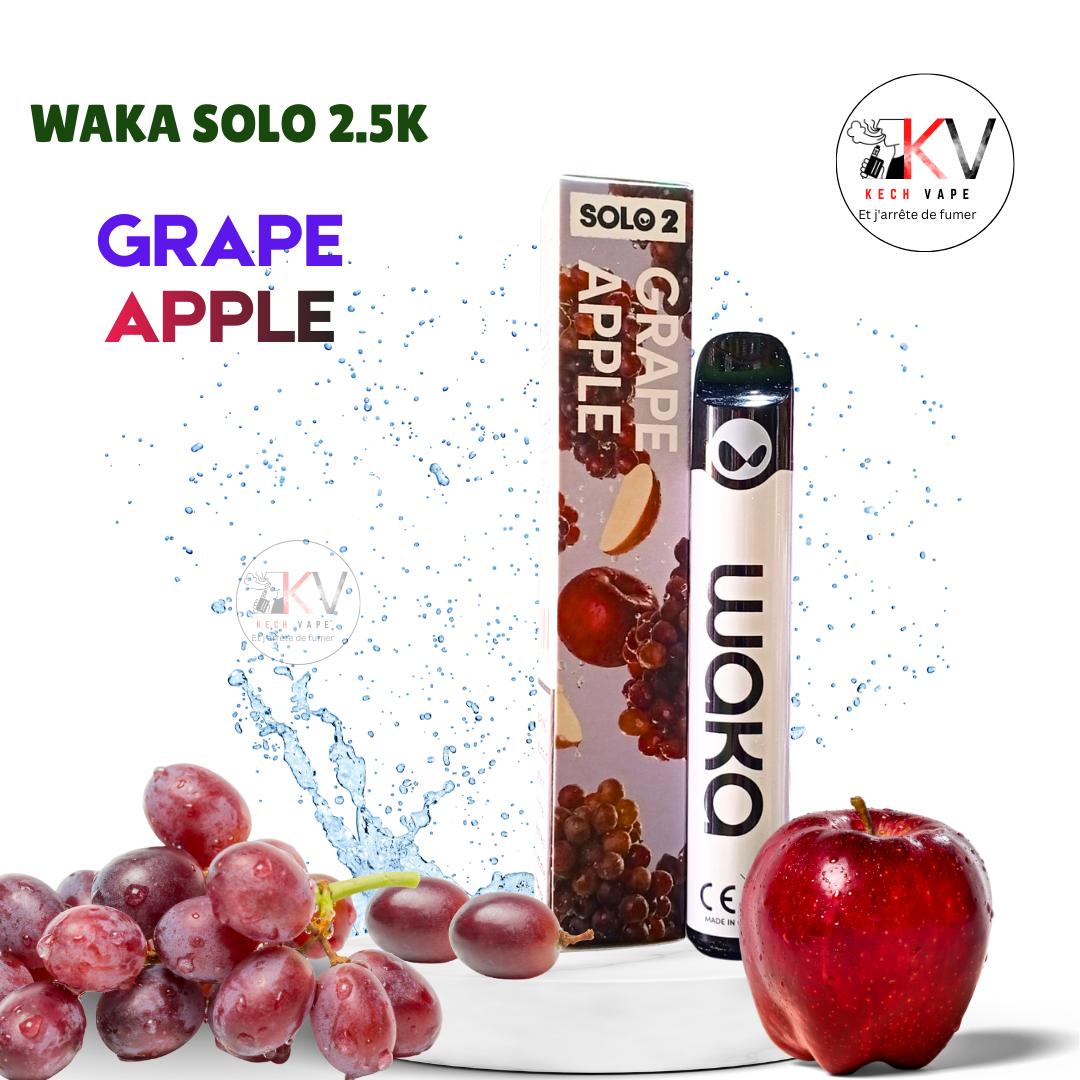WAKA SOLO 2.5K  Vape Jetable 2 500 Puffs | KechVape Marrakech  KECHVAPE
