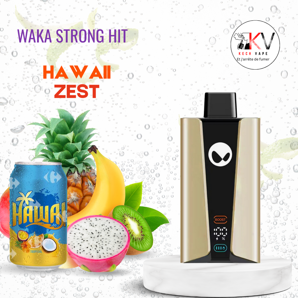 WAKA Strong Hit 25K vape jetable saveur HAWAII ZEST – KechVape Marrakech
