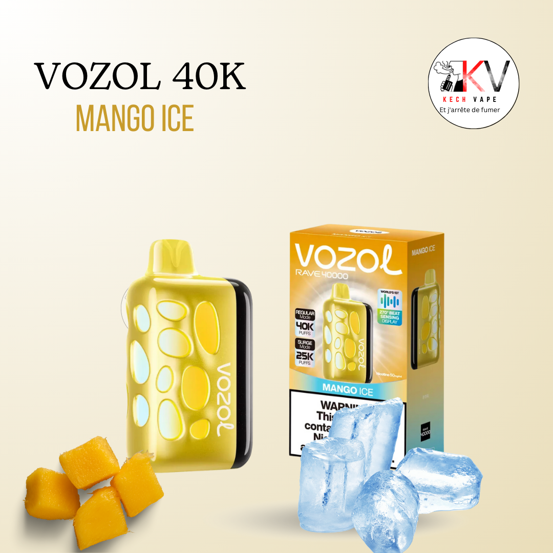 VOZOL RAVE 40K Cigarette lectronique jetable 40 000 puffs|Kech Vape Maroc KECHVAPE VOZOL RAVE 40K Cigarette lectronique jetable 40 000 puffs|Kech Vape Maroc KECHVAPE