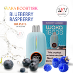 WAKA Boost 18K BLUEBERRY RASPBERRY vape jetable 18000 puffs nicotine 3% – KechVape Marrakech