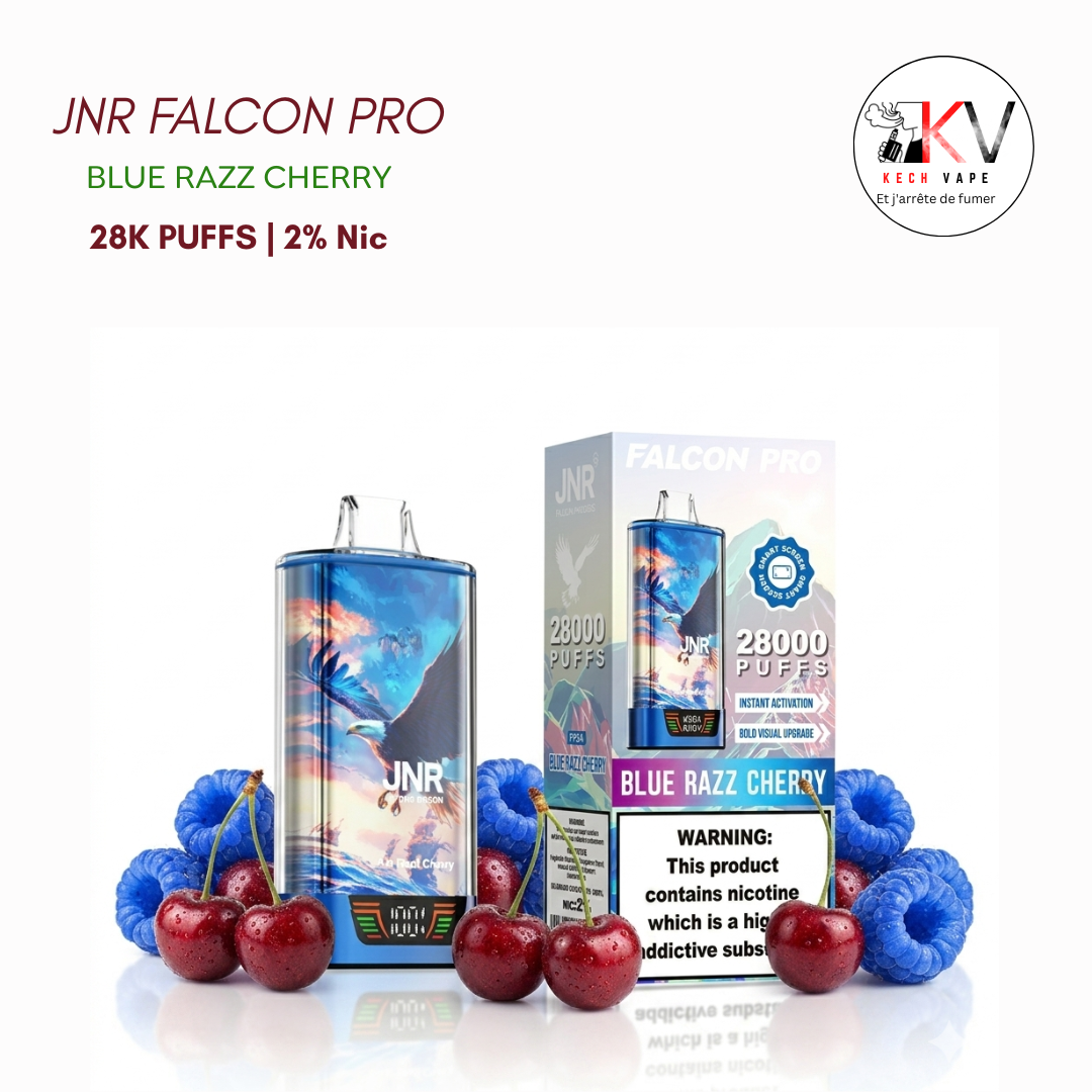 JNR FALCON PRO-BLUE RAZZ CHERRY-28K PUFFS | 2% Nic
