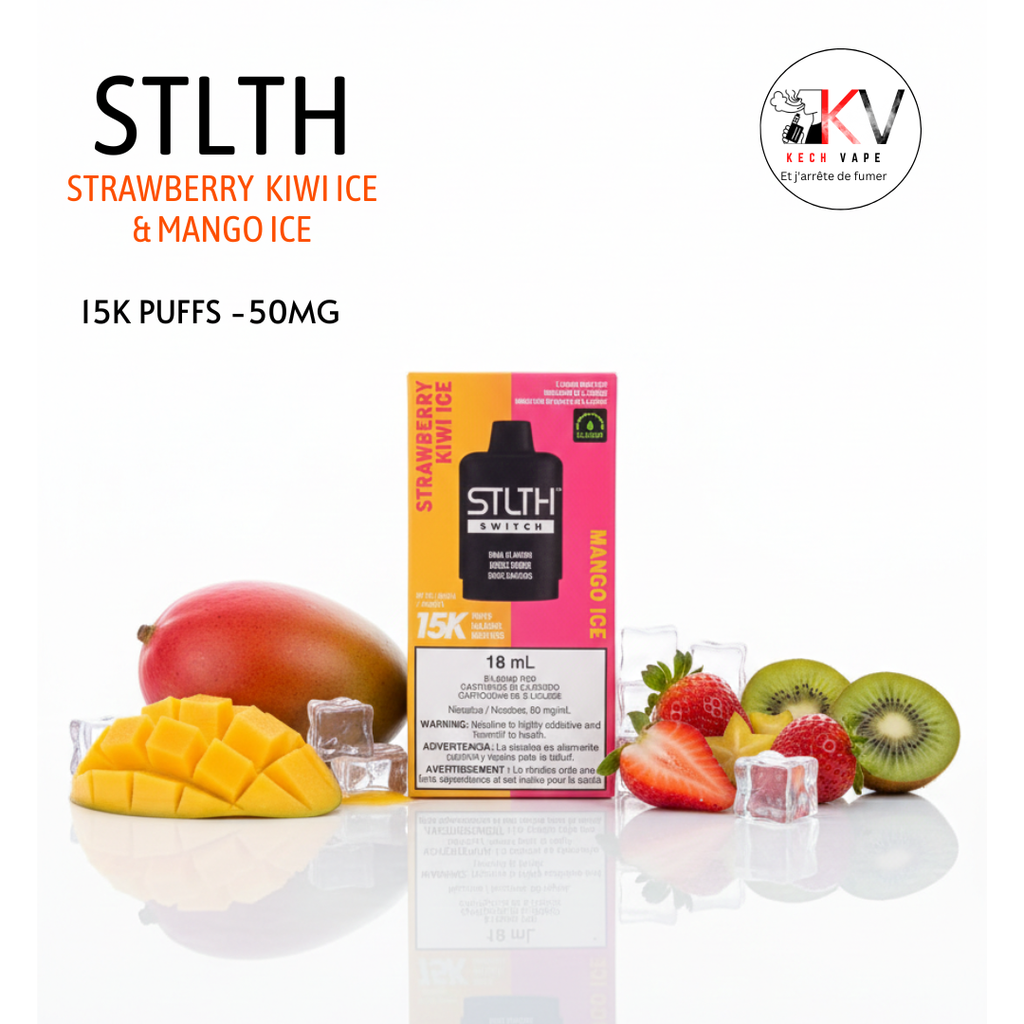 Vape STLTH Switch 15000 Puffs avec batterie et pod interchangeable